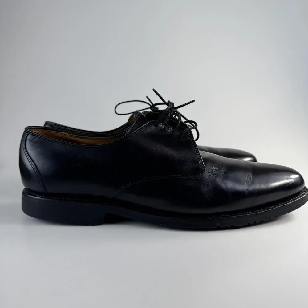 Allen Edmonds Joplin Shoes Mens Size 11.5 D Black Leather Derby Dress Oxford